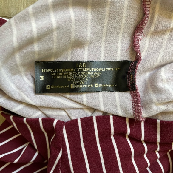 Lucky & Blessed Western Striped Bell Bottom Pants - Picture 4 of 4